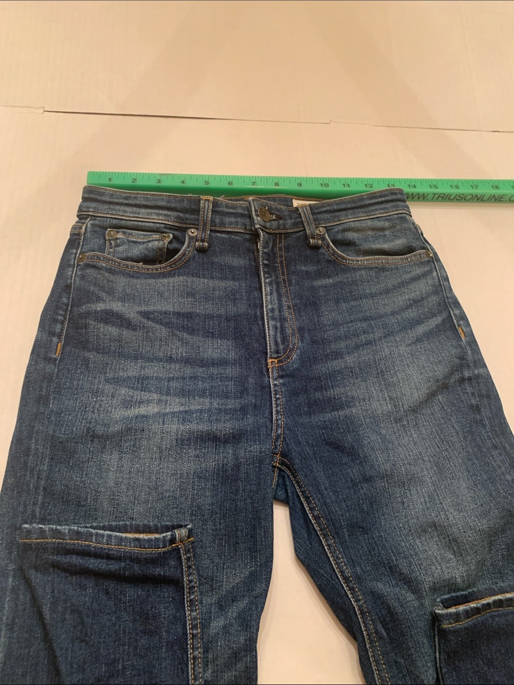 rag & bone High-Rise Skinny Jeans in Dark Indigo - Picture 4 of 10